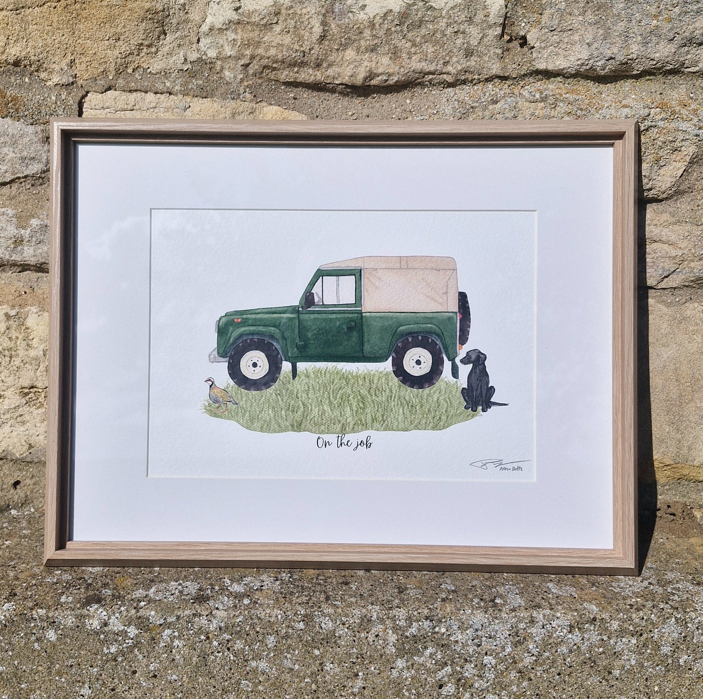 'On the Job' Green Defender Print