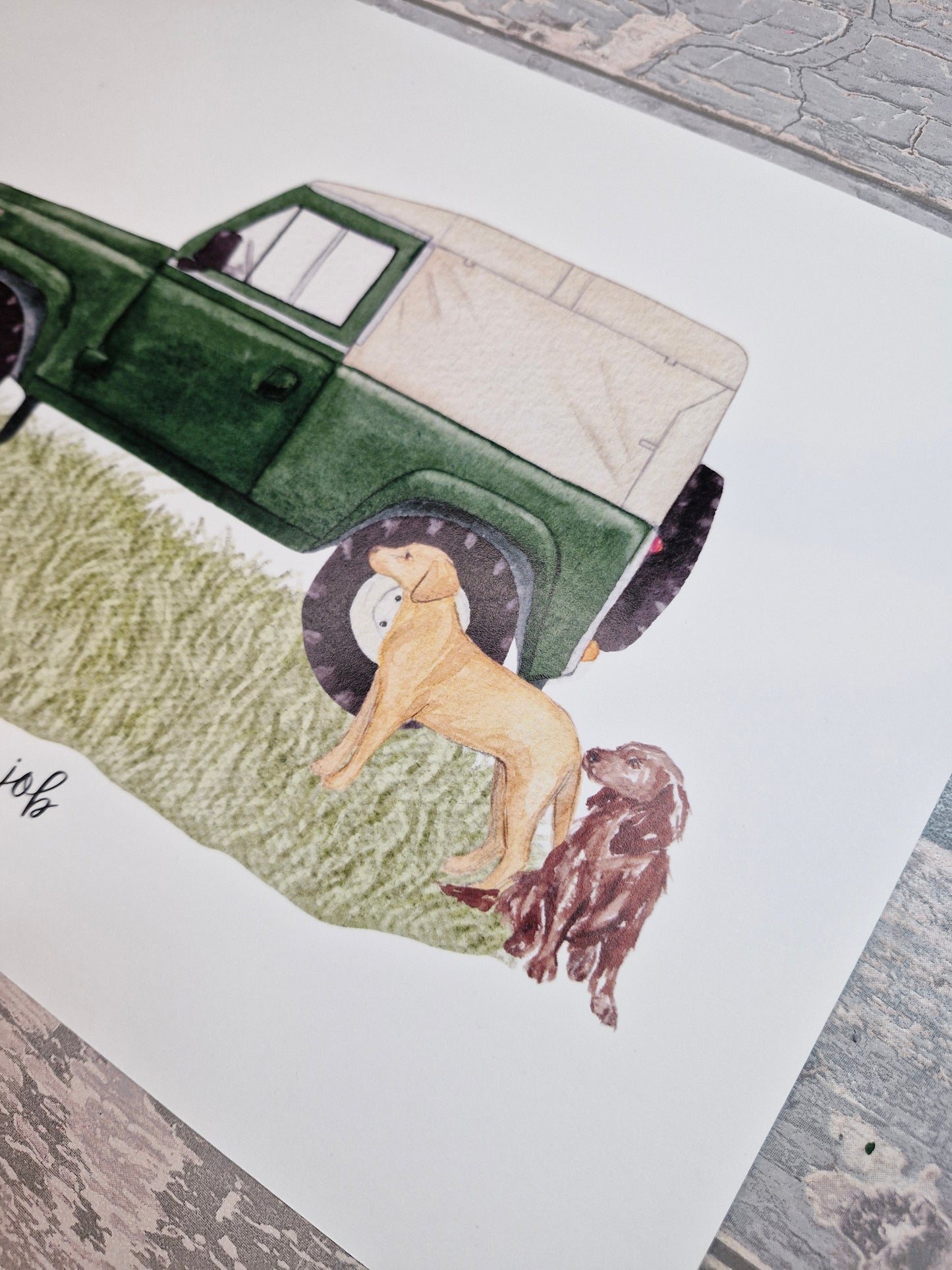 'On the Job' Blue Defender Print