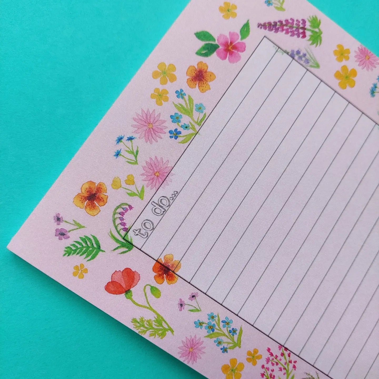 Wildflower To Do List Notepad