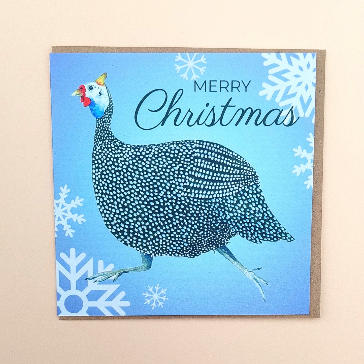 Guinea Fowl Christmas Card