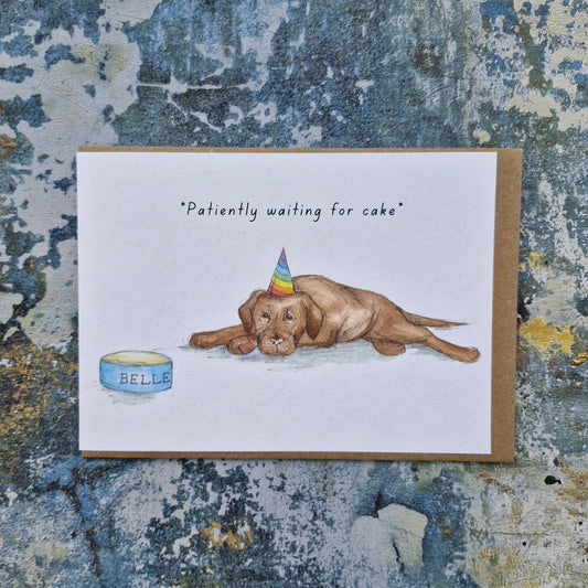 'Patiently Waiting' birthday card