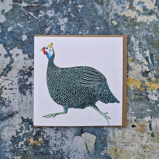 Guinea Fowl Blank Card
