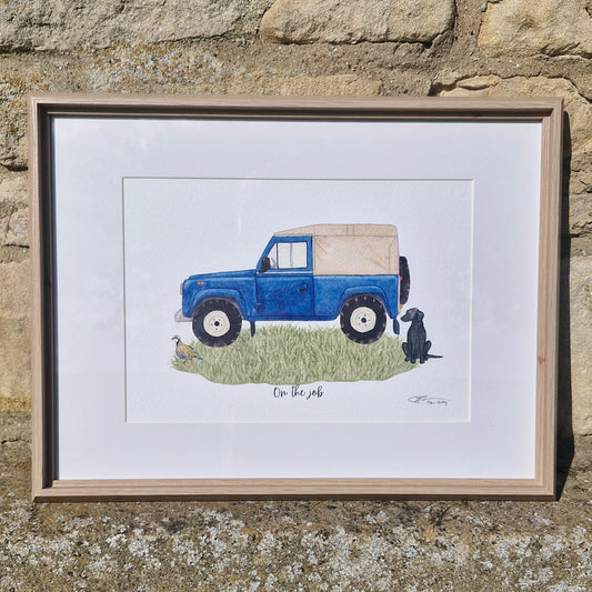 'On the Job' Blue Defender Print