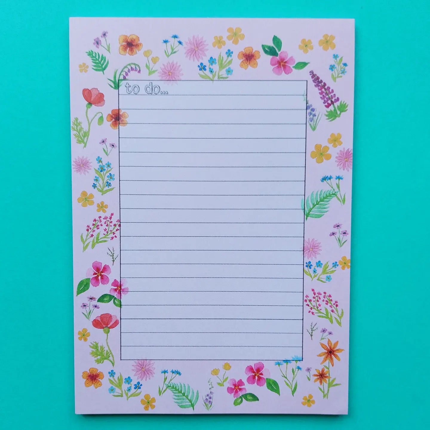 Wildflower To Do List Notepad