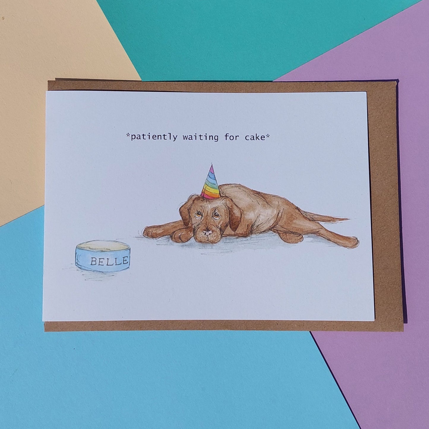 'Patiently Waiting' birthday card
